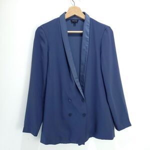 Topshop Slinky Dusk Sky Blazer Jacket